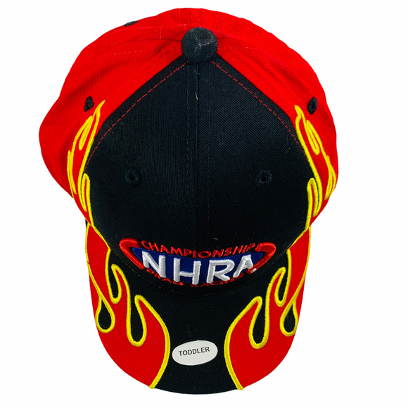 NHRA Championship Drag Racing flames adjustable hat cap toddler little racer NWT - Picture 2 of 4